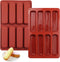 Finger Biscuit Silicone Mould, 2Pack 8 Cavities Finger Shaped Molds, Granola Bars, Twinkie Cake Pan, Rectangular Strip