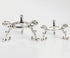 Set 2 of Silver-Plated Crystal Ball Stands for Air Plants