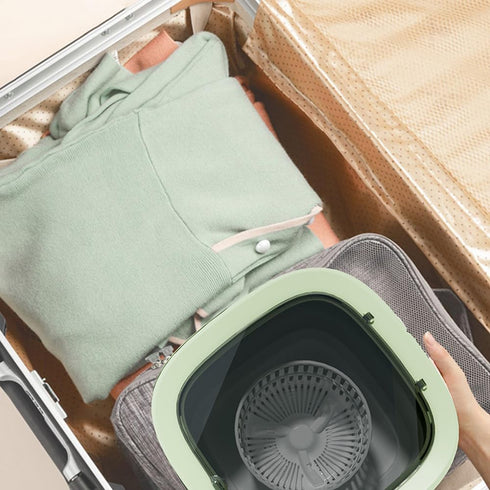 11L Portable Washing Machine with Foldable Design, 3 Cleaning Modes for Baby Clothes, Underwear, and Small Items (Blue)