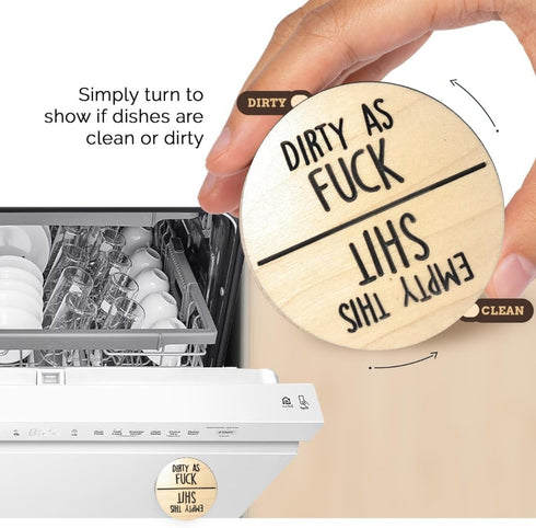 Funny Dishwasher Magnet Clean Dirty Sign, Kitchen Organization, Farmhouse Kitchen Decor and Accessories