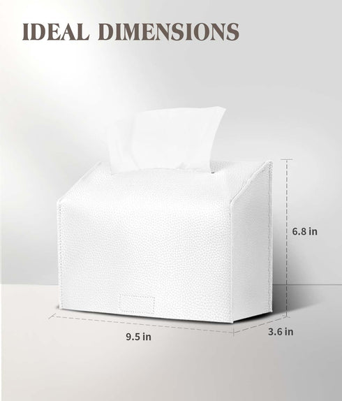 Livelab Paper Towels Cover Compatible with Kleenex Disposable Paper Hand Towels, PU Leather Tissue Box Holder Dispenser
