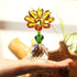 Qf QFkris Crystal Sunflower Figurine, Table Crystal Flower Collectible Ornament, Souvenir Gift
