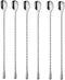 6 Pcs 12 Inch Stainless Steel Bar Mixing Spoon Set, Cocktail Spoon with Spiral Pattern