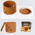 12 LEEPENK Terracotta Garlic Keeper,Vented Clay Garlic Storage Container Saver with Lid and Air Vent,Reserve