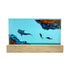 Simulated Ocean Landscape Whale Shark Diver Night Light, Handmade Resin Solid Wood Art Decor for Home Decoration