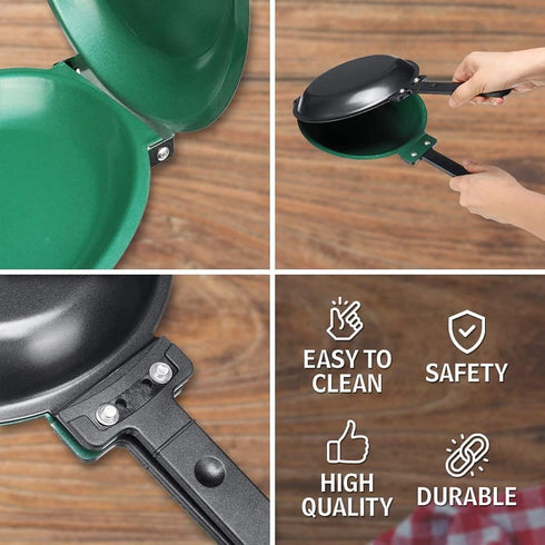 Killer's Instinct Outdoors Double-Sided Frying Pan - Non-stick, Easy-to-Clean with Flip Design