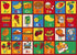 Champion Rugs 3x5 Kids Area Rug ABC Food Learning/Playtime Carpet (3ft4in.x4ft10in.) (3 Feet X