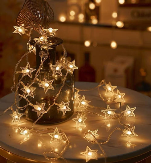 WFGGEH Star String Lights, 10ft 20 LED USB Powered Star Fairy String Lights