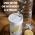Mason Jar Drink Lid, Wide Mouth, Whimsy, Pack of 3