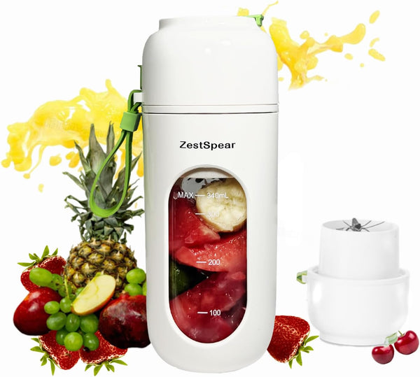 Portable Blender USB Rechargeable, Personal Size Blender for Shakes and Smoothies, 12 Blades for Baby Food