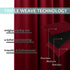 NICETOWN Kitchen Full Blackout Curtain Panel, 100% Blackout Drapery with Black Backing, Burgundy Red, 1 PC