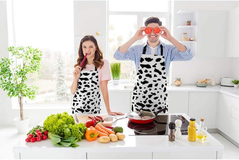 Beabes Gingham Green Gray Check Plaid Bib Kitchen Apron