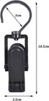 10 PCS Super Strong Plastic Swivel Hanging Hooks, 4.3inch Black Clips for Laundry, Curtain, Beach Towel