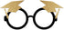 SWYOUN 12PCS Class Of 2025 Graduation Grad Party Eyeglasses Photo Props (Black, Gold)