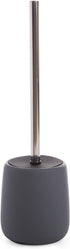 BINO | Toilet Brush with Holder Silicone Coated Ceramic, Grey | Toilet