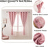 72 Inch (W52 L72 Inches2 Pink Curtains for Girls Bedroom Living Room Length Star Cut Out Double Layer Blackout Curtains