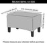 Stretch Ottoman Covers, Velvet Ottoman Slipcover Rectangle Storage Stool Cover Footstool Slipcover for Living Room