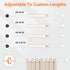 White Curtain Rods for Windows 28 to 48 Inch, Heavy Duty Metal Adjustable Rod with Bracket (2.3-4 Feet)