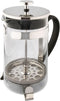 HUDSON French Press Coffee and Tea Maker, 9 Cups, Silver