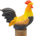 Rooster Design Rustic Brown Wood Paper Towel Holder Stand Up Paper Towel Holder, Easy One-Handed Tear Kitchen Paper
