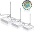 Glenmal 3 Pack Adjustable Metal Arm Display Stand Easel with Acrylic Base for Gemstones, Fossils, Minerals, Plates