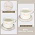 6 Pack Set White Marble Coaster with Holder Absorbent Drink Coasters Ceramic Cute Coaster Bar Dining Coffee Table