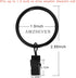 40 Pack Metal Curtain Rings with Clips, Vintage Black Drapery Clips Hooks, 1.5 in Interior Diameter