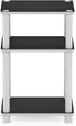 3-Tier 1-Pack Furinno JUST Side Table, End Table, Open Shelves Night Stand, Bedside Table, Toolless Assembly