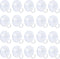 AQUANEAT 20 Packs Clear Suction Cups 1.2/1.8 Inch Sucker Pads with Hooks for Home Organization Decoration
