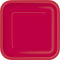 Ruby Red Square Dessert Plates, 7" (Pack of 16), Premium Quality Paper for Parties & Events