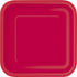 Ruby Red Square Dessert Plates, 7" (Pack of 16), Premium Quality Paper for Parties & Events