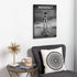 Modern Motivational Bedroom Wall Art, Mindset is Everything Inspirational Office Wolf Motto Artwork, Black and White