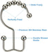 Shower Curtain Hooks Rings – TENOVEL Double Sided Rust Proof Hooks for Bathroom Shower Rods, Brushed Nickel, Set of 12