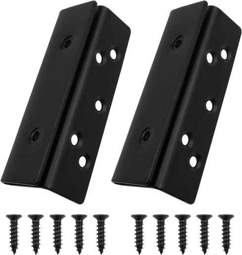 Bed Frame Heavy Duty Hook Slot Bracket, Bed Hardware Plate Attachment for Wooden Bed (2pcs)