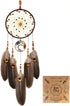 Urdeoms Tree of Life Dream Catchers for Bedroom, Adult Brown Boho Wall Decor for Girls, Chakra Crystal Healing Stones,