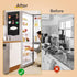 Mini Fridge Organizer with 15 Pockets, Over the Fridge Storage Organizer for Dorm, Durable Mini Fridge Caddy