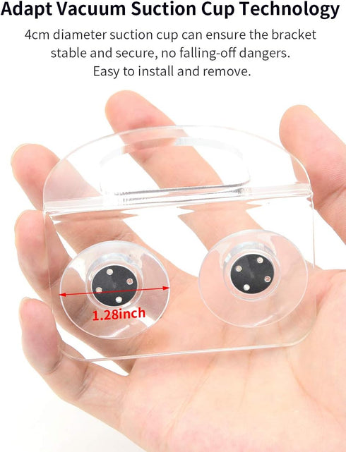 2 Pack Clear Acrylic Dish Brush Holder, Kitchen Sink Caddy Organizer with Secure Suction Seals