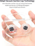 2 Pack Clear Acrylic Dish Brush Holder, Kitchen Sink Caddy Organizer with Secure Suction Seals