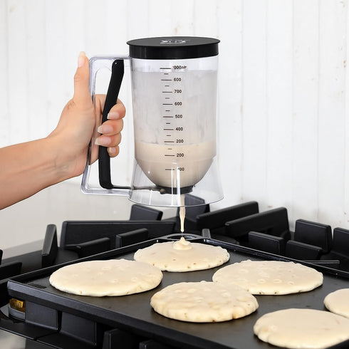 Pancake Batter Dispenser - Kitchen Must Have Tool for Perfect Pancakes, Cupcake, Waffle, Muffin Mix, Cake & Crepe