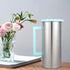 Cabilock Stainless Steel Iced Tea Pitcher, Beverage Carafe with Lid for Hot Cold Water, Fridge Use
