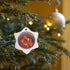 3dRose ORN_90624_1 Snowflake Ornament, Lobsters, Fishing Village, Hancock, Maine, Porcelain, 3-Inch