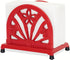 Vintage Cast Iron Napkin Holder for Table, Red Paper Napkins Tissue Dispenser with Daffodil Pattern for Kitchen