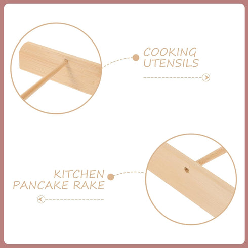 Pancake Spreader Kitchen Tools, Wooden Crepe Making Tool for Pancake Scraping