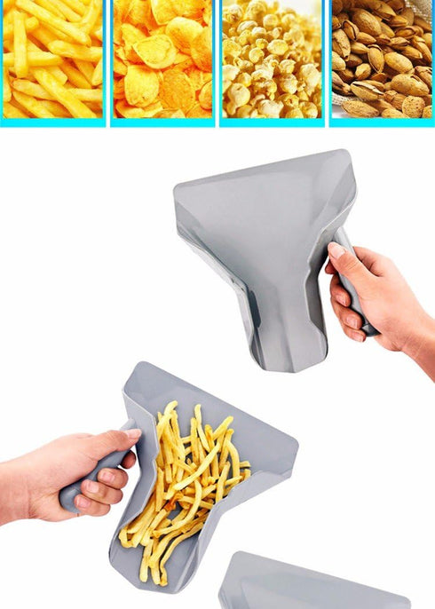 Only Right Handle Commercial Plastic Chips Scoop, Food French Fries Shovel Fry Scoop