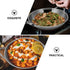 BESTonZON Stainless Steel Paella Pan, 26cm Skillet Pan, Restaurant Cooking Pans for Outdoors, Camping, Parties