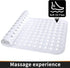 Yimobra Non Slip Bath Mat, 34.5"x15.5" Long Tub Mat with Suction Cups, Machine Washable, White
