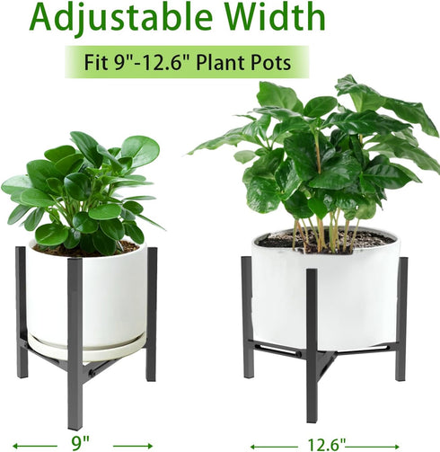 7 8 9 10 11 12 inch Airpark Plant Stand Indoor, Adjustable Metal Modern Plant Stands, Heavy Duty Stable Plant Pot