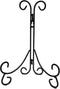 Decorative Black Wrought Iron 12" Plate Stand Easel