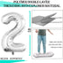 GOER 42 Inch Silver Foil Number Balloons for 2026 New Year Eve Festival Party Decorations