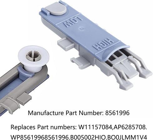 Dishwasher Upper Rack Wheel Mount 8561996 - Compatible for Whirlpool, Maytag, KitchenAid, Magic Chef, 2 Pack